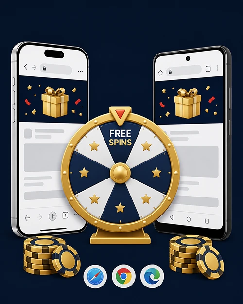 Mobile free spins at a new casino