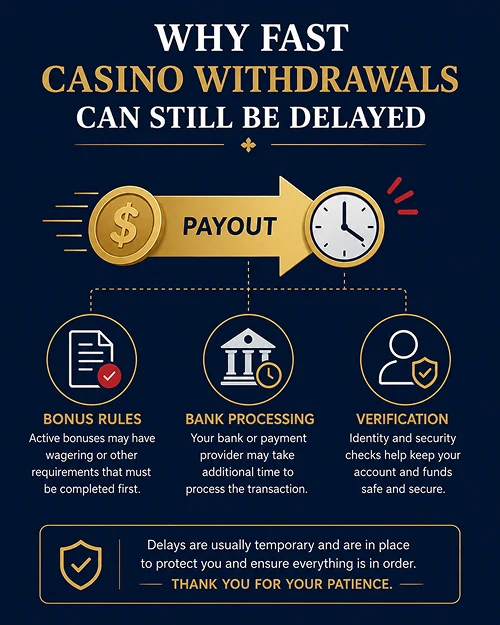 Casino payout delay status checks
