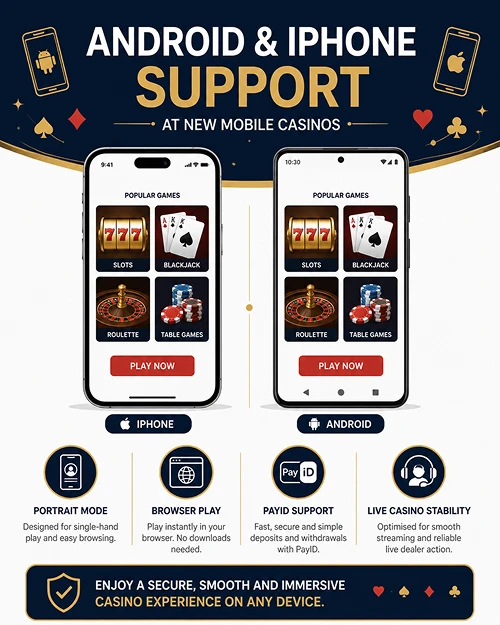 New mobile casino device support